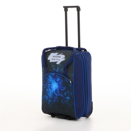 Small Small 20 "with a bag, a lightning department, an external pocket, with an extension, the color is blue-1