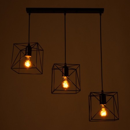 Lamp "Square" 3he27 40W 50x15x15-104 cm-2