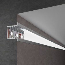 Built-in aluminum profile for a two-row LED tape, up to 12.4 mm Elektrostandard, LL-2-ALP017, 2 m, color gray color