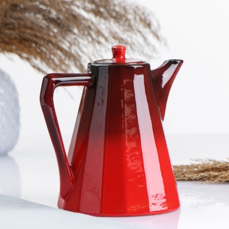 Coffee pot "Nostalgia" 0.7l / 12x16cm, red-2