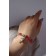Bracelet "Joy" ballerina, white-pink color in silver, d = 7