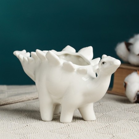 Stegozavr pot "Bely, 19x8x10cm-1