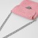 A chain for a bag, with carbines, metal, flat, 18 × 13 mm, 60 cm, silver color