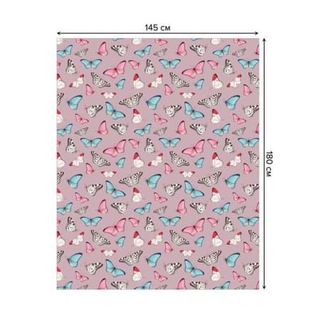 The tablecloth "abundance of butterflies", rectangular, Saten, size 145x180 cm-1