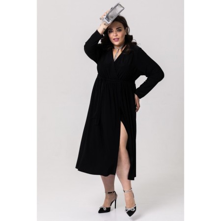 Female dress, size 64, black color-3