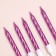 Candles in the cake "Spiral", 10 pcs, medium, 5 cm, purple metallic
