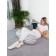 Pregnant Amarobaby pillow "Gray Star", size 25x170 cm