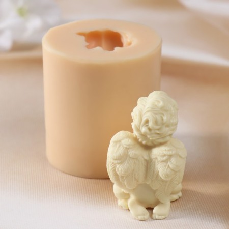 Silicone Mold "Angel with Rose" silicone 6x4x4.5 cm-2