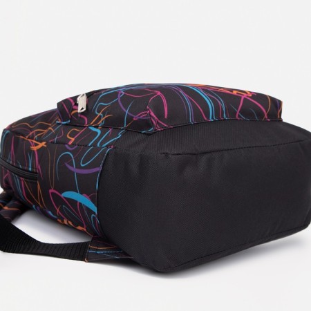 School backpack from lightning textiles, external pocket, “ZFTS”, black color-4