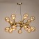 Chandelier "Molecule" 16xg9 brass 82x82x36-186 cm