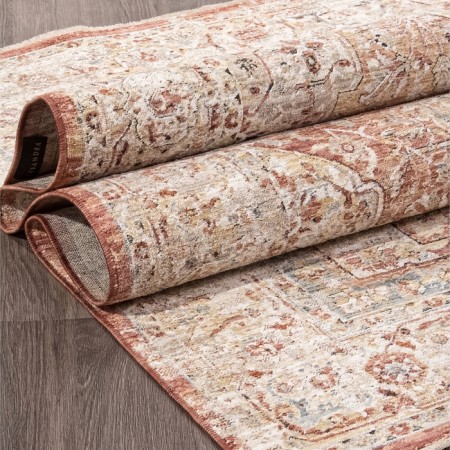 Rectangular Lysandra Hali Shanti carpet, size 300x200 cm, color somon-3
