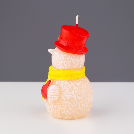 Decorative candle "Toy snowman", 4.9x4, x8 cm-5