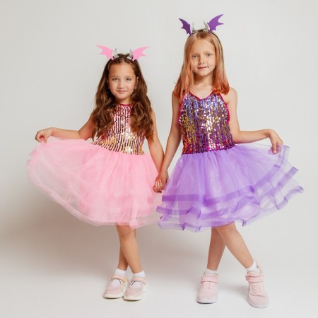 Carnival set "Dragon": purple dress, rim-8