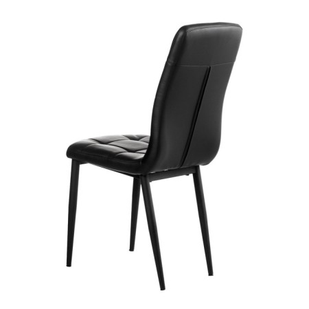 Chair "Quadro", black metal/aero black-3