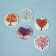 Folding mirror "Trees", D = 7.5 cm, with an increase, Mix drawing
