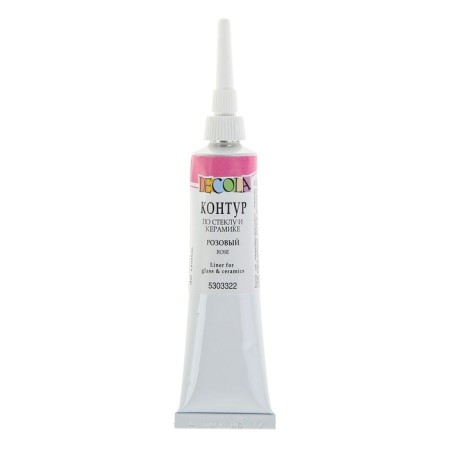 Cut on glass and ceramics 18 ml, ZHK Decola, pink, (5303322)