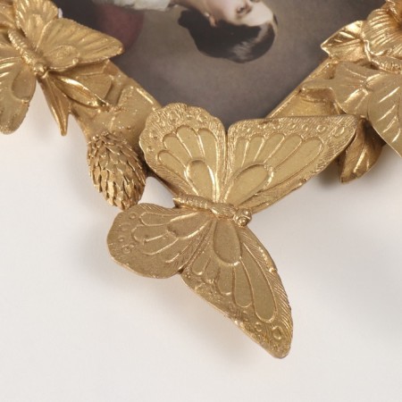Photo frame Polystone 10x15 cm "Flower tenderness" gold 3.8x18x25.5 cm-2