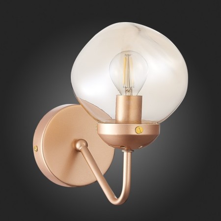 Wall lamp EVOLUCE. Sle155701-01. More. 1x40 W, E14, 12.5x21 cm, golden color-4