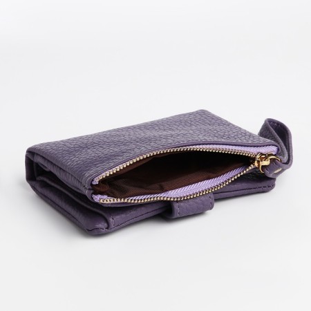 Women's wallet on the button, purple color-2