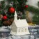 Decoration Christmas tree "snow castle" 6x6 cm, white