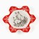 New Year! New Year's ceramic stand for a tea bag "Foxes", 8 x 9 cm, white color