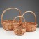 A set of baskets, 3 pcs, 39 × 14/40 cm, 30 × 12/35 cm, 25 × 10/30 cm, willow