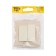 Tot Matte Glass switch, 10 a, 2 cl., Hidden, glass, beige