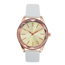 Women's watches of female “Piasterra”, dial d-3.3 cm, eco-leather strap, white