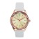 Women's watches of female “Piasterra”, dial d-3.3 cm, eco-leather strap, white