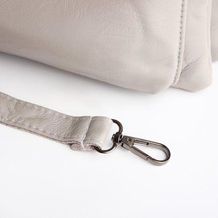 Bag Cross-Bodi with a zipper, gray color-4