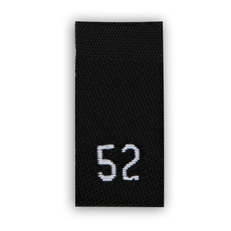 Textile strip “52”, 4.6 x 1.1 cm, black color-2