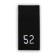 Textile strip “52”, 4.6 x 1.1 cm, black color