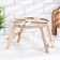 A table - a tray with a menage and folding legs "Let it always be delicious" d = 30x2 birch