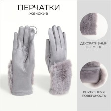 Gloves are female, dimensionless, without insulation, color gray color