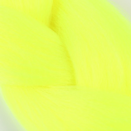 Zumba Kanecalon is monophonic, corrugated, 60 cm, 100 g, lemon color (#ay22)-5