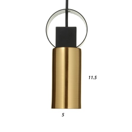 Lamp Bayerlux 2286/1 E27 40W Black-gold 6x6x18-118 cm-5