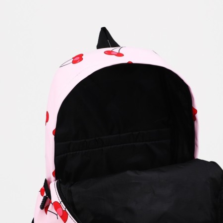 School backpack from lightning textiles, external pocket, pink color-5
