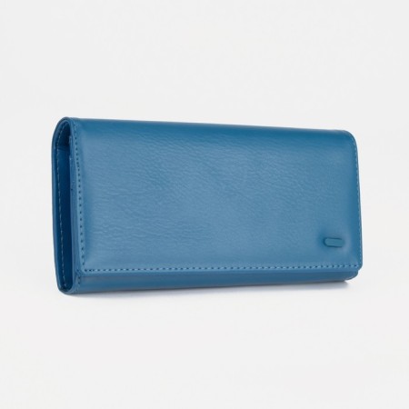 Women's wallet on magnets, blue color
