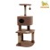 Complex for cats with a claw, corner, 55 x 55 x 130.5 cm, fur, jute, brown