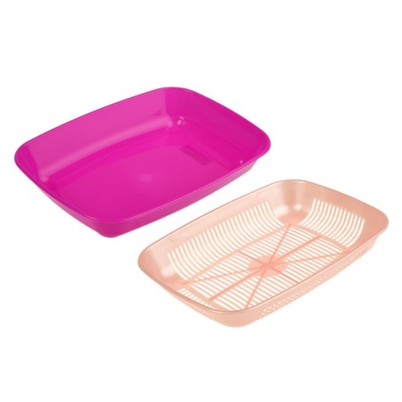 Parvarian-rounded toilet with a mesh of 33.5 x 25 x 6 cm, pink-function-1