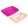 Parvarian-rounded toilet with a mesh of 33.5 x 25 x 6 cm, pink-function