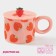 Ceramic mug with silicone lid of the strawberries, 350 ml, red color