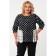 Female blouse, size 52, black color, white