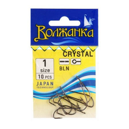 Hooks "Volzhanka" Crystal No. 1, 10 pcs