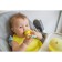 Nibbler for feeding, with silicone mesh, handle-pure handle, green color