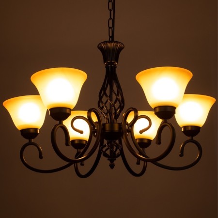 Chandelier 2714/6 E27 40W Black 72x72x42-72 cm Bayerlux-3