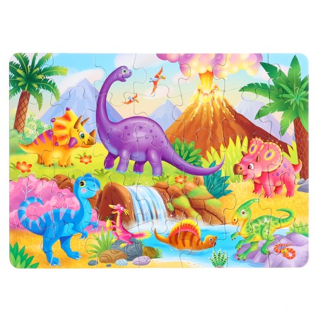 Maxi-Puzzles 2 in 1 "Pony and dinosaurs No. 1", 24 and 35 elements-1
