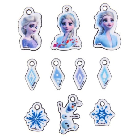 Set for creativity "Create your decoration, Elsa and Anna", make 10 charm with your own hands, cold heart, Disney-7