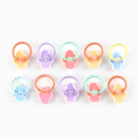Baby hair gum with decoration "Pies", color mix-2