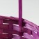 Wicker basket, d19 x 9 x 32 cm, purple, bamboo